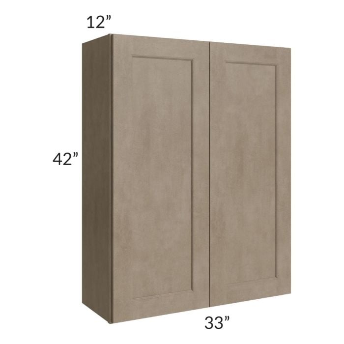 RTA Cobblestone Grey 33" x 42" Wall Cabinet with 2 Skins