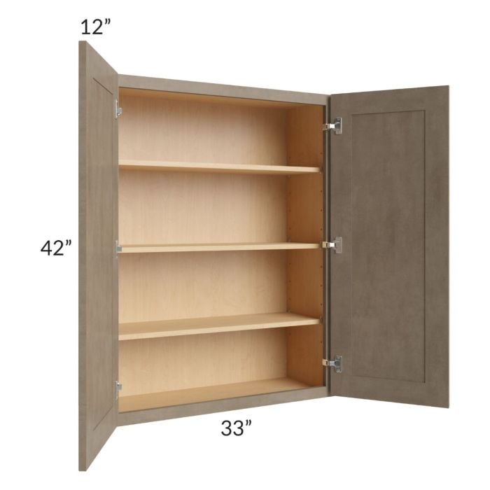 RTA Cobblestone Grey 33" x 42" Wall Cabinet