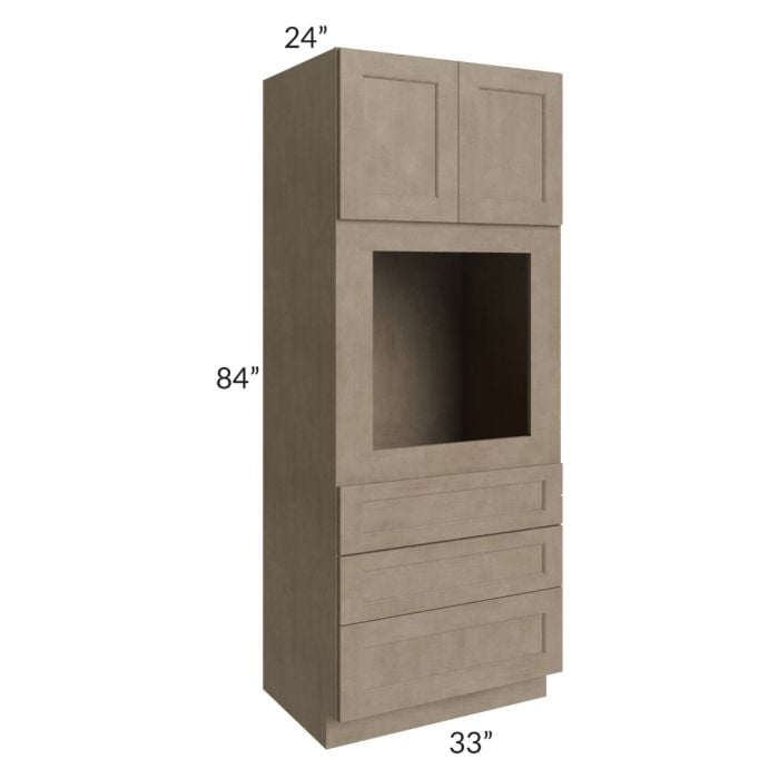 RTA Cobblestone Grey 33" x 84" Universal Oven Cabinet