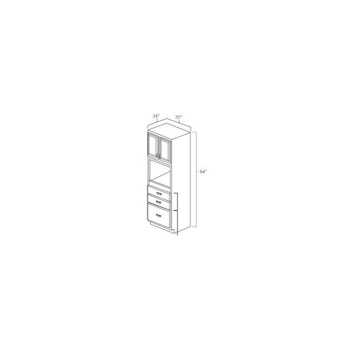 RTA Cobblestone Grey 33" x 84" Universal Oven Cabinet