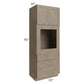 RTA Cobblestone Grey 33" x 90" Universal Oven Cabinet with 1 Skin