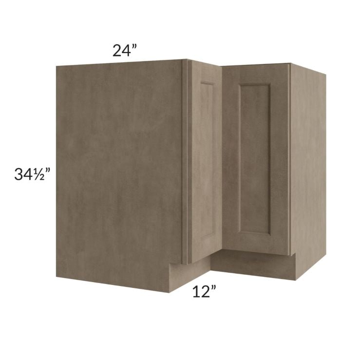 RTA Cobblestone Grey 36" Easy Reach Corner Base Cabinet