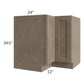 RTA Cobblestone Grey 36" Easy Reach Corner Base Cabinet with 2 Decorative End Panels and 1 Skin