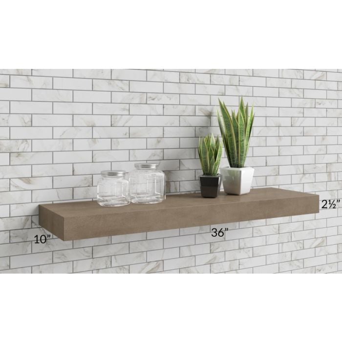 RTA Cobblestone Grey 36" Floating Shelf