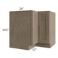RTA Cobblestone Grey 36" Lazy Susan Corner Base with 1 Decorative End Panel and 1 Skin