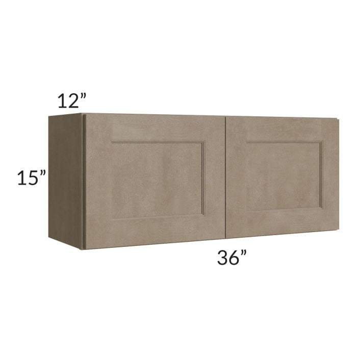 RTA Cobblestone Grey 36" x 15" Wall Cabinet with 1 Skin