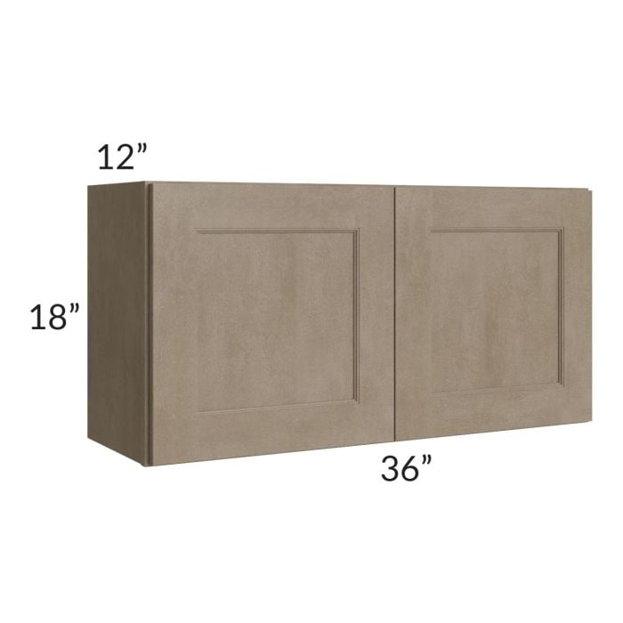 RTA Cobblestone Grey 36" x 18" Wall Cabinet with 2 Skins