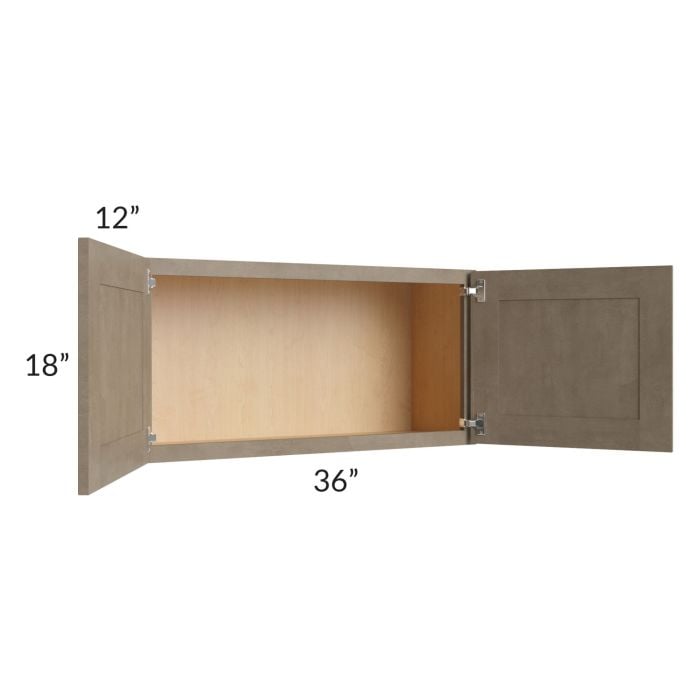 RTA Cobblestone Grey 36" x 18" Wall Cabinet