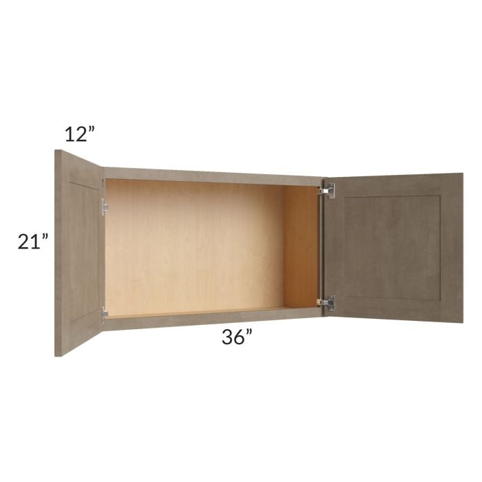 RTA Cobblestone Grey 36" x 21" Wall Cabinet with 1 Skin
