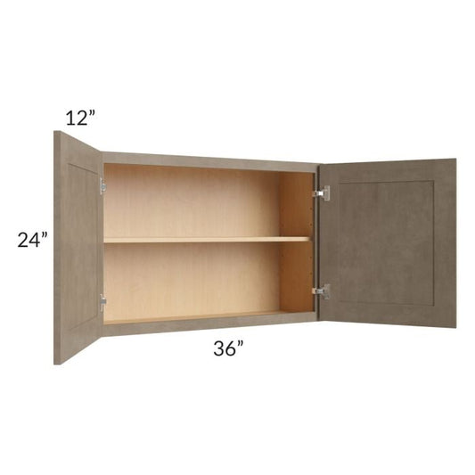 RTA Cobblestone Grey 36" x 24" Wall Cabinet with 2 Skins