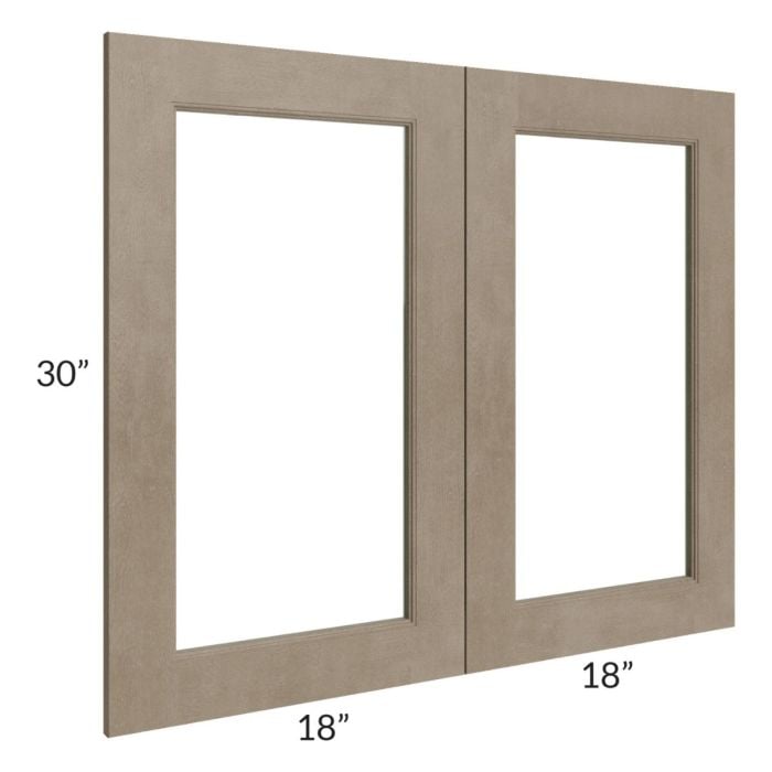 RTA Cobblestone Grey 36" x 30" Glass Door
