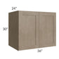 RTA Cobblestone Grey 36" x 30" x 24" Split Pantry Wall Cabinet with 2 Skins