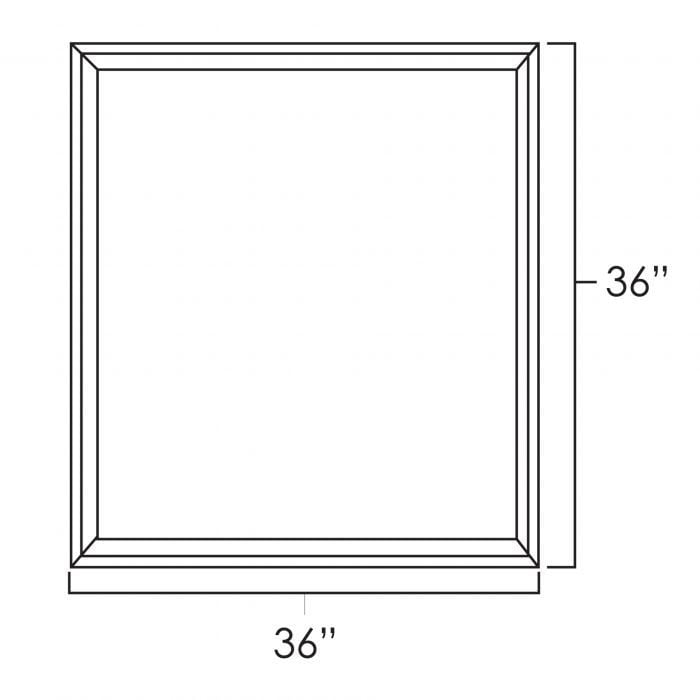 RTA Cobblestone Grey 36" x 36" Glass Door