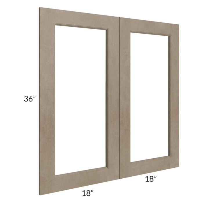 RTA Cobblestone Grey 36" x 36" Glass Door