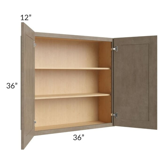 RTA Cobblestone Grey 36" x 36" Wall Cabinet with 1 Skin