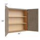 RTA Cobblestone Grey 36" x 36" Wall Cabinet with 2 Decorative End Panels and 2 Skins