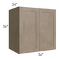 RTA Cobblestone Grey 36" x 36" x 24" Split Pantry Wall Cabinet