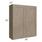 RTA Cobblestone Grey 36" x 42" Wall Cabinet with 1 Decorative End Panel and 1 Skin