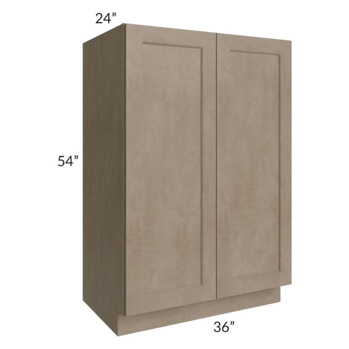 RTA Cobblestone Grey 36" x 54" Split Pantry Base Cabinet