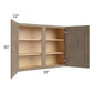 RTA Cobblestone Grey 39" x 30" Wall Cabinet with 1 Decorative End Panel