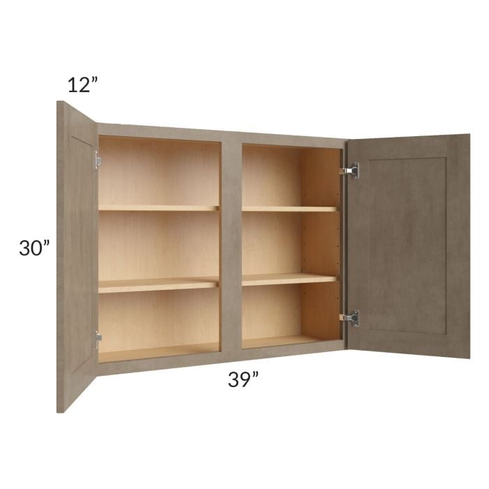 RTA Cobblestone Grey 39" x 30" Wall Cabinet with 2 Skins