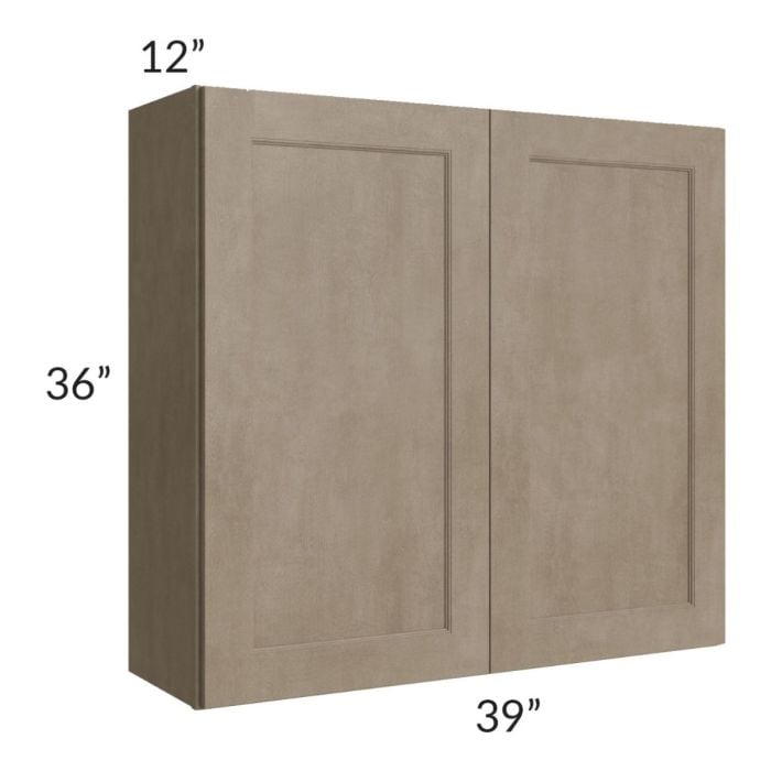 RTA Cobblestone Grey 39" x 36" Wall Cabinet with 1 Skin