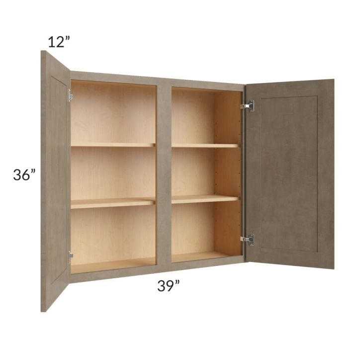 RTA Cobblestone Grey 39" x 36" Wall Cabinet