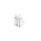 RTA Cobblestone Grey 39" x 42" Wall Cabinet with 1 Decorative End Panel