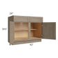 RTA Cobblestone Grey 42" Base Cabinet with 1 Decorative End Panel and 1 Skin