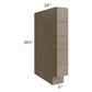 RTA Cobblestone Grey 6" Base Spice Drawer Cabinet with 2 Skins