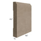 RTA Cobblestone Grey 8' Decorative Base Molding