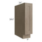 RTA Cobblestone Grey 9" Full Height Door Tray Base Cabinet - Right Hinged with 1 Decorative End Panel and 1 Skin