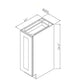 RTA Cobblestone Grey 9" Spice Rack Base Cabinet with 2 Decorative End Panels and 1 Skin