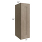 RTA Cobblestone Grey 9" x 30" Wall Cabinet with 2 Decorative End Panels and 2 Skins