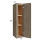 RTA Cobblestone Grey 9" x 36" Wall Cabinet with 1 Decorative End Panel and 1 Skin