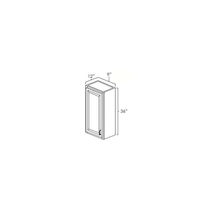 RTA Cobblestone Grey 9" x 36" Wall Cabinet with 1 Skin