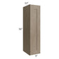 RTA Cobblestone Grey 9" x 36" Wall Cabinet with 2 Decorative End Panels and 2 Skins