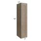 RTA Cobblestone Grey 9" x 42" Wall Cabinet with 1 Decorative End Panel and 1 Skin