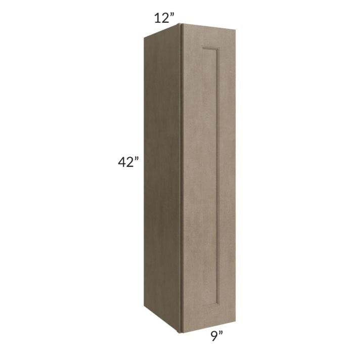 RTA Cobblestone Grey 9" x 42" Wall Cabinet with 2 Decorative End Panels and 2 Skins