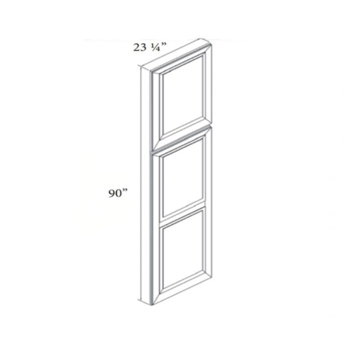 RTA Cobblestone Grey 90" Tall Decorative End Panel