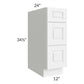 RTA Dakota White 12" Drawer Base Cabinet