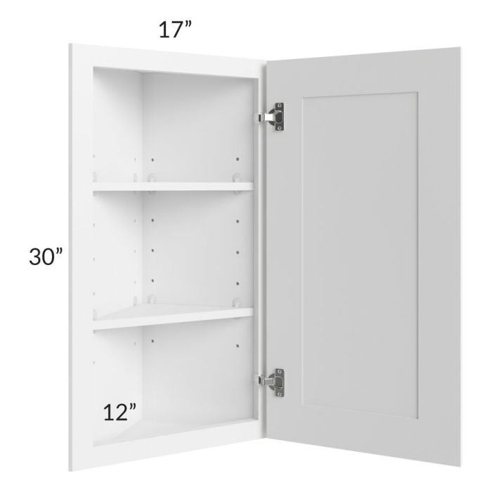 RTA Dakota White 12" x 30" Angle Wall Cabinet