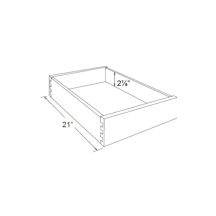 RTA Dakota White 15" Roll Out Tray with a Dovetailed Drawer Box