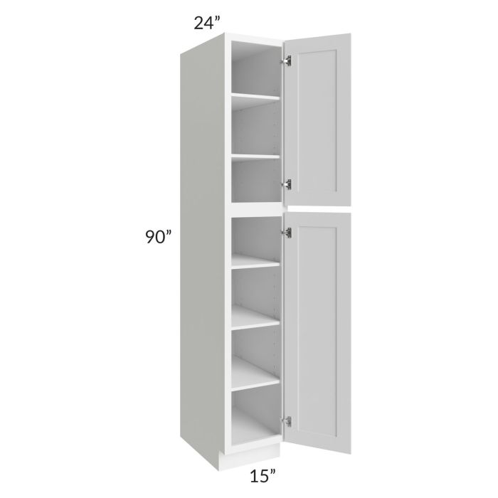RTA Dakota White 15" x 90" Wall Pantry with 4 Roll Out Trays