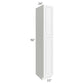RTA Dakota White 15" x 96" Wall Pantry