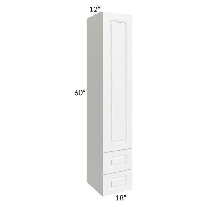 RTA Dakota White 18" x 60" Wall Cabinet With Drawers