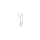 RTA Dakota White 18" x 60" Wall Cabinet With Drawers