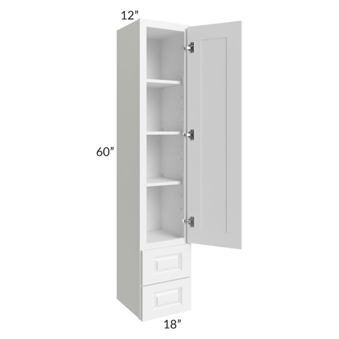 RTA Dakota White 18" x 60" Wall Cabinet With Drawers