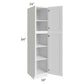 RTA Dakota White 18" x 84" Wall Pantry with 4 Roll Out Trays