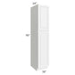 RTA Dakota White 18" x 90" Wall Pantry with 1 Roll Out Tray